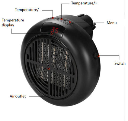 Car Mounted Portable PTC Fan Heater 220V Compact Warm Air Fan Heater
